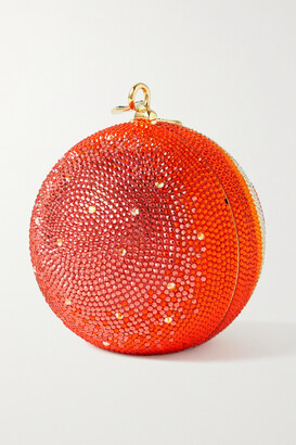 【JUDITH LEIBER】Tangerine gold-tone clutch バック Judith Leiber Tangerine Crystal-embellished Gold-tone Clutch